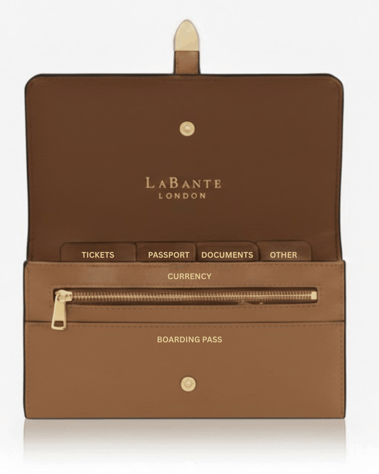 Aspen Brown Plant-Based Leather Travel Wallet ( Available for Pre-order 9th May Delivery)